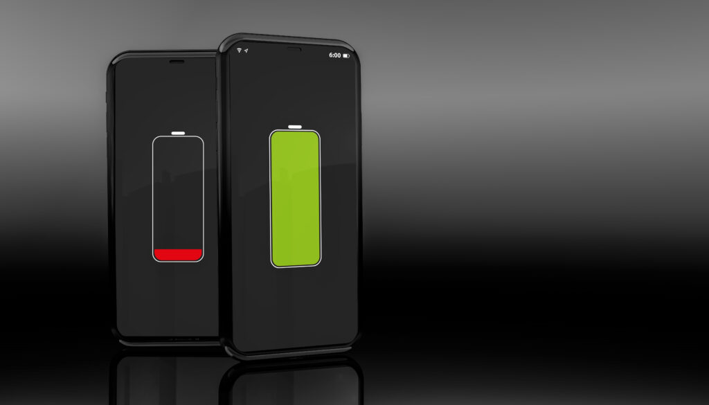 smartphones with full charge low battery